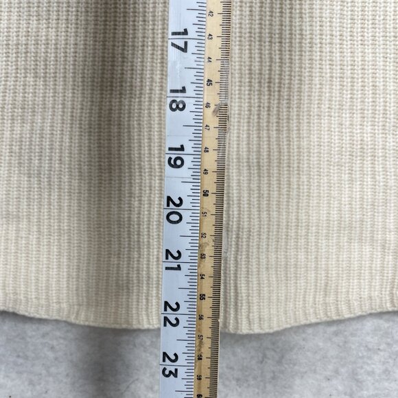 Allude Cashmere Wool Ivory Off White Turtle Neck Sweater Women's Small Braided - Picture 7 of 7